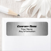 ブラシ仕上げメタルルック差出人住所ラベル ラベル (インサイチュ)