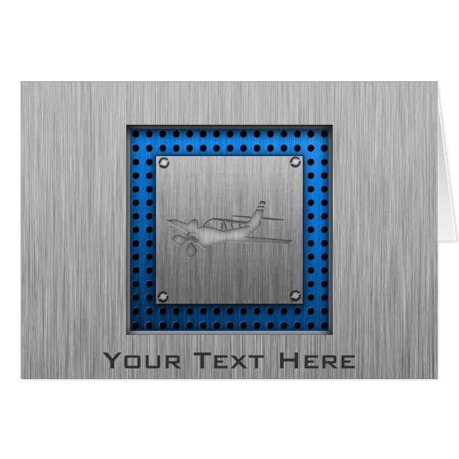 ブラシ仕上げメタルルック飛行機 (正面横)