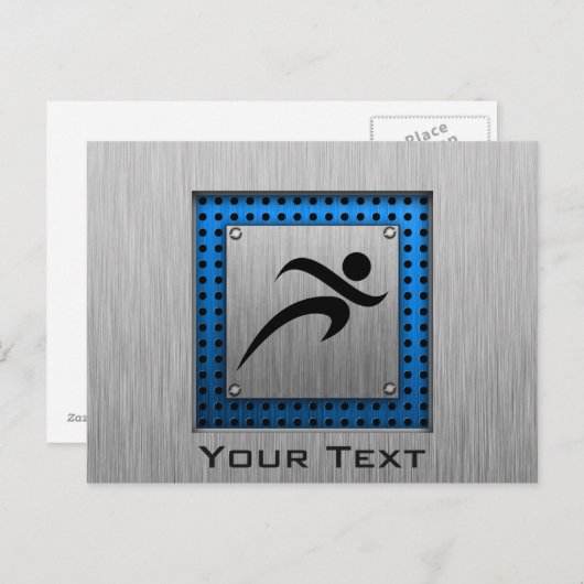 ブラシ仕上げメタルルッランニングクの ポストカード (正面/裏面)