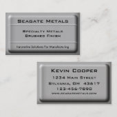 ブラシ仕上げメタル名刺 名刺 (正面/裏面)