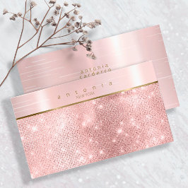 ブラシ仕上げメタル帯オングリッターバラ金ゴールドID802 名刺