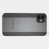 ブラシ仕上げメタル2色-名前 Case-Mate iPhoneケース (裏面(横))