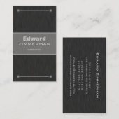 ブラシ仕上げメタル：チタンテクスチャ名刺 名刺 (正面/裏面)