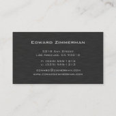 ブラシ仕上げメタル：チタンテクスチャ名刺 名刺 (裏面)