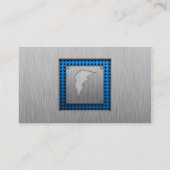 ブラシ仕上げメタル – ルック稲妻ボルト 名刺 (裏面)