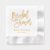 ブラシ仕上げ書道ブライダルシャワーフォイルナプキン 箔ナプキン (正面)