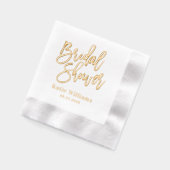 ブラシ仕上げ書道ブライダルシャワーフォイルナプキン 箔ナプキン (左)