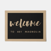 ブラシ仕上げ歓迎 |パーソナライズされた | ドアマット (正面)