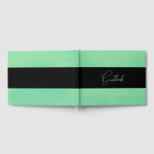 ブラシ仕上げ水彩テクスチ結婚ャ ゲストブック (全面)