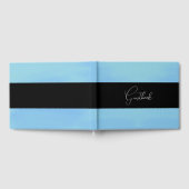 ブラシ仕上げ水彩テクスチ結婚ャ ゲストブック (全面)