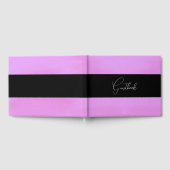 ブラシ仕上げ水彩テクスチ結婚ャ ゲストブック (全面)