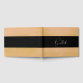 ブラシ仕上げ水彩テクスチ結婚ャ ゲストブック (全面)