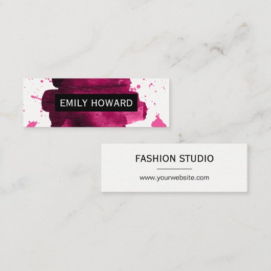 ブラシ仕上げ水彩 スキニー名刺 (正面/裏面)