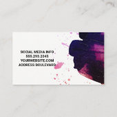 ブラシ仕上げ豊かなカラー | アーティスト 名刺 (裏面)