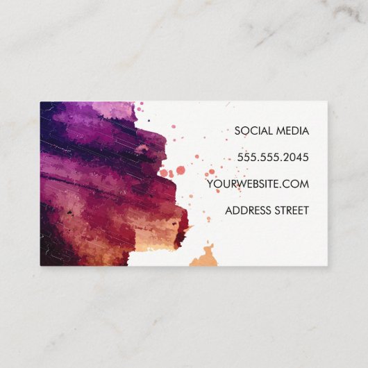 ブラシ仕上げ豊かなカラー 名刺 (裏面)