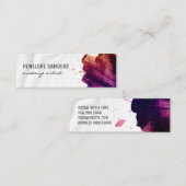 ブラシ仕上げ豊かなカラー |絹のカーテン スキニー名刺 (正面/裏面)