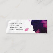 ブラシ仕上げ豊かなカラー |絹のカーテン スキニー名刺 (裏面)