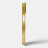 ブラシ仕上げ金ゴールドルックパーソナライズされたモノグラム Case-Mate iPhoneケース (裏面 / 右)