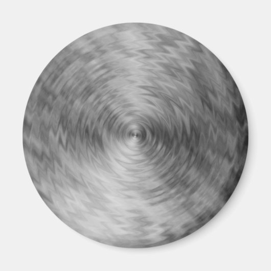 ブラシ仕上げ金属シルバースティール金属抽象芸術 マグネット (正面)