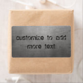 ブラシ仕上げ金属テクスチャ ラベル (インサイチュ)