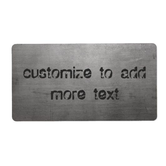 ブラシ仕上げ金属テクスチャ ラベル (正面)