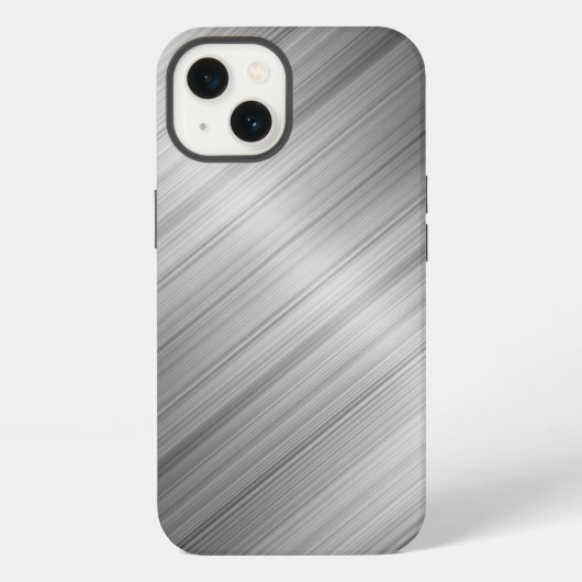 ブラシ仕上げ金属テクスチャ iPhoneケース (裏面)