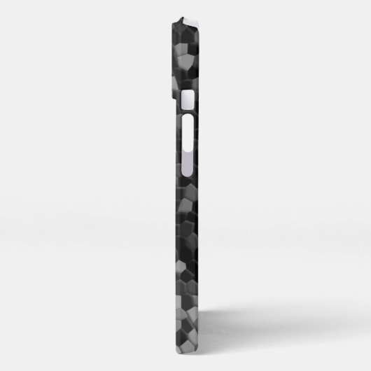 ブラシ仕上げ金属デジタル迷彩柄iPhoneケース iPhoneケース (左側面)