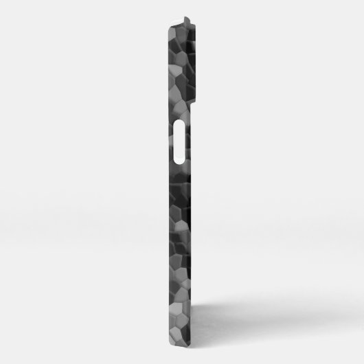 ブラシ仕上げ金属デジタル迷彩柄iPhoneケース iPhoneケース (右側面)