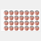 ブラシ仕上げ金属バラ金ゴールド銀グリッターモノグラム ラベル (シート)