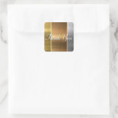 ブラシ仕上げ金属 スクエアシール (バッグ)