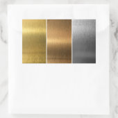 ブラシ仕上げ金属 長方形シール (バッグ)