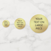 ブラシ仕上げ金箔あなたのテキスト コンフェッティ (正面)