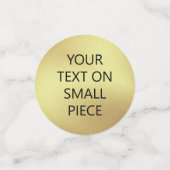 ブラシ仕上げ金箔あなたのテキスト コンフェッティ (スモール正面)