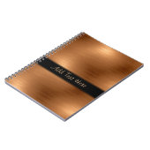 ブラシ仕上げ銅製パーソナライズされた外観 ノートブック (左側)