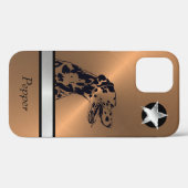 ブラシ仕上げ銅/シルバーダルマチアン犬iPhoneケース Case-Mate iPhoneケース (裏面 (横))