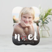 ブラシ付きはっきりしたノエルフローラ素朴クリスマスフォト シーズンカード (スタンド正面)