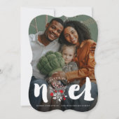 ブラシ付きはっきりしたノエルフローラ素朴クリスマスフォト シーズンカード (正面)