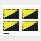 ブラシ付きアナキソ資本主義の国旗のシール 長方形シール (シート)