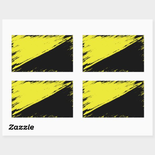 ブラシ付きアナキソ資本主義の国旗のシール 長方形シール (シート)