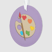 ブラシ付きアーティストパレ絵を描ット オーナメント (正面)