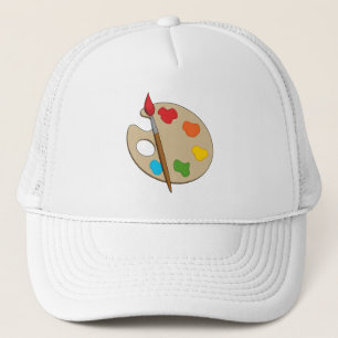 ブラシ付きアーティストパレ絵を描ット キャップ