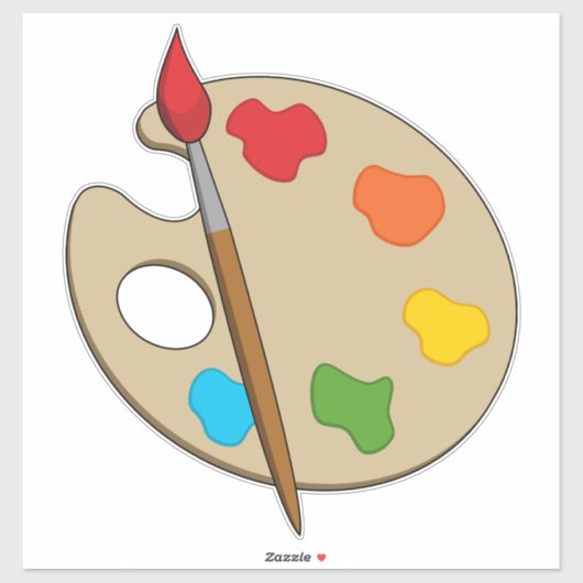 ブラシ付きアーティストパレ絵を描ット シール (シート)