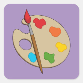 ブラシ付きアーティストパレ絵を描ット スクエアシール