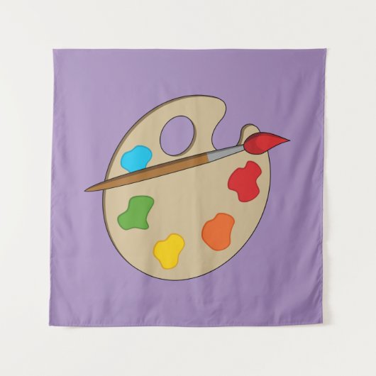 ブラシ付きアーティストパレ絵を描ット タペストリー (正面(横))