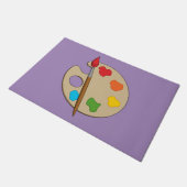 ブラシ付きアーティストパレ絵を描ット ドアマット (アングル)
