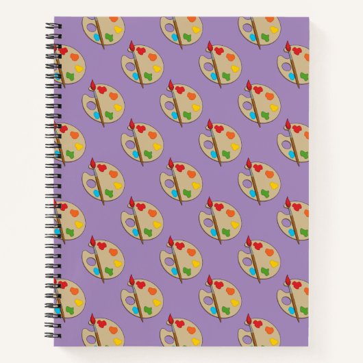 ブラシ付きアーティストパレ絵を描ット ノートブック (正面)