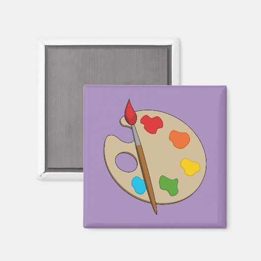 ブラシ付きアーティストパレ絵を描ット マグネット (正面/裏面)