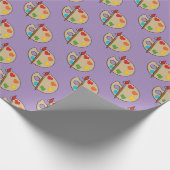 ブラシ付きアーティストパレ絵を描ット ラッピングペーパー (角)