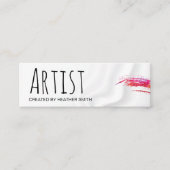 ブラシ付きアーティスト/水彩画 |絹のようなカーテン スキニー名刺 (正面)