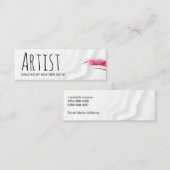 ブラシ付きアーティスト/水彩画 |絹のようなカーテン スキニー名刺 (正面/裏面)